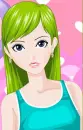 Green haired girl