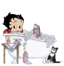 Betty Boop in the bathtub