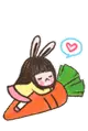 KAWAII BUNNY GIRL WITH CARROT
