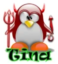 TINA WITH DEVIL PENGUIN-WHITE BACKGROUND