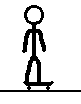 Skateboarding Stick Figure