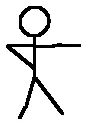 Dancing stick figure