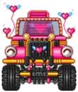 Pink Love Car