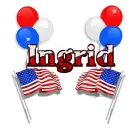 July 4th Flag: Ingrid
