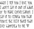 i love you