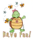 Turtle Enjoys Butterflies