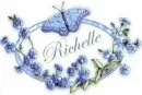 Oval Ribbon with Butterfly - Richelle