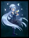anime girl with butterflys
