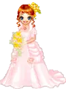 Cute doll in wedding gown 