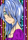 girl with blue hair
