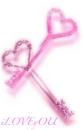 pink heart keys(: