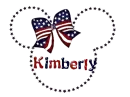 MINNIE HEAD WITH THE NAME KIMBERLY