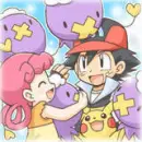 Ash,Pikachu,Drifloon and Nurse Joy's daughter