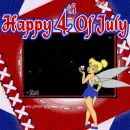 Tinkerbell Blowing RWB Heart Fireworks
