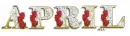 Glitter roses diamond name - April
