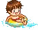 playing in water 