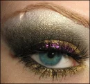 bronze and purple eye