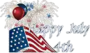 Happy July 4th flag