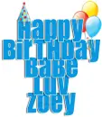 birthday luv zoey