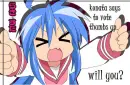 Konata says to vote.