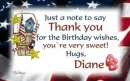 Birthday Thank You - Diane