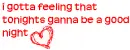 Gotta feeling