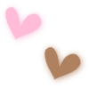 Pink and brown hearts