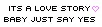 Its a love story