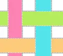 Overlapping Colorful Stripes