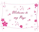 welcome to my page pink