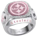 pink pittsburgh steelers diamond ring robyn