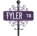 purple street sign tyler TR