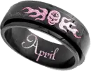 pink skull ring april