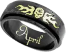 yellow skull ring april