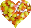 CANDY CORN HEART