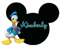 MICKEY HEAD WITH DONALD WITH THE NAME KIMBERLY