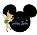 MICKEY HEAD WITH TINKERBELL WITH HEATHER