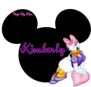 MICKEY HEAD WITH THE NAME KIMBERLY