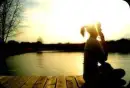 Sitting on a Sun Set Deck