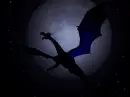 Dragon flying in the moonlight