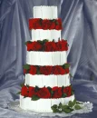 rose wedding cake