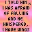 Afraid of falling <3