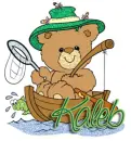 teddy bear fishing kaleb