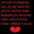 I'm through