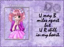Anime Picture Postcard Purple - U May B Miles Apart