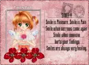Anime Picture Postcard Red - Smile