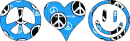 peace, love, happiness falling peace signs