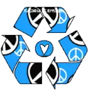 recycle love falling peace signs
