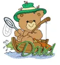 teddy bear fishing david