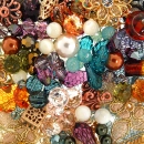 multi colored beads